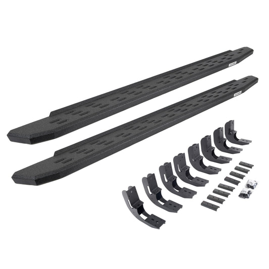 RB30 Running Boards with Mounting Bracket Kit Protective Bedliner Coating 2019-2026 Sierra 1500 2020-2026 Sierra 2500/3500 HD Go Rhino