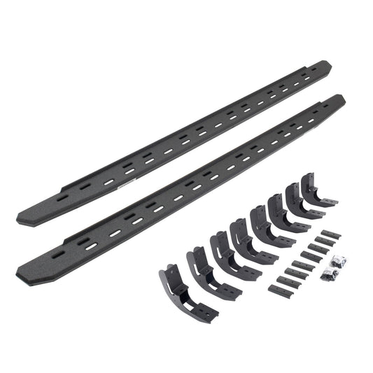 RB30 Slim Line Running Boards with Mounting Bracket Kit Protective Bedliner Coating 2019-2026 Silverado/Sierra 1500/2500 HD Go Rhino