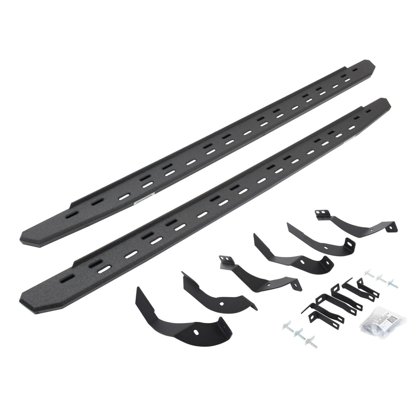 RB30 Slim Line Running Boards with Mounting Bracket Kit Protective Bedliner Coating 2015-2019 Silverado/Sierra 2500 HD Go Rhino