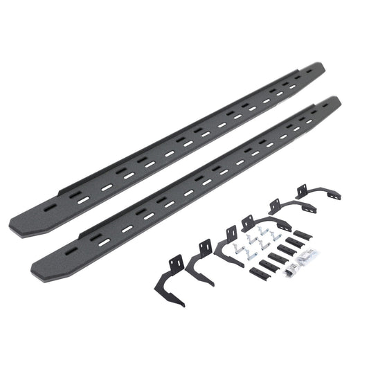 RB30 Slim Line Running Boards with Mounting Bracket Kit Protective Bedliner Coating 2009-2014 Dodge Ram 1500 Go Rhino
