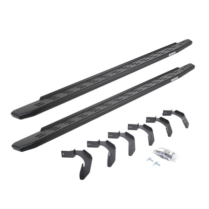 RB30 Running Boards with Mounting Bracket Kit Textured Black 2004-2014 Ford F-150 Go Rhino-4