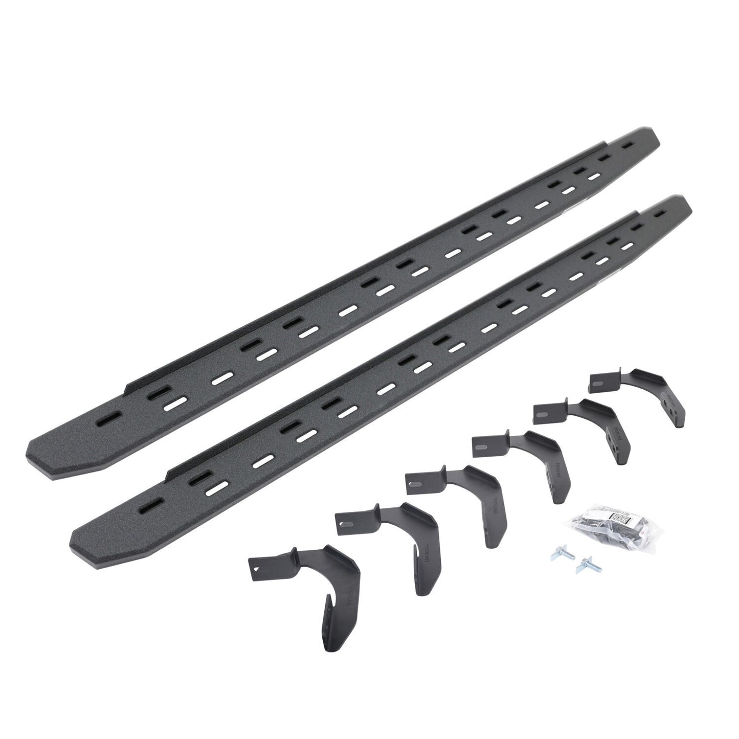 RB30 Slim Line Running Boards with Mounting Bracket Kit Protective Bedliner Coating 2004-2014 Ford F-150 Go Rhino-4