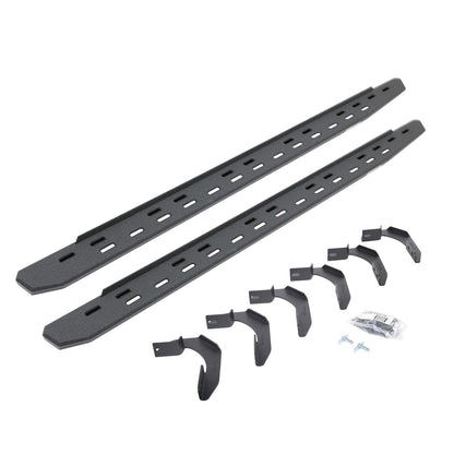 RB30 Slim Line Running Boards with Mounting Bracket Kit Protective Bedliner Coating 2004-2014 Ford F-150 Go Rhino-4
