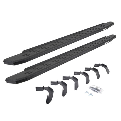 RB30 Running Boards with Mounting Bracket Kit Protective Bedliner Coating 2004-2014 Ford F-150 Go Rhino-3