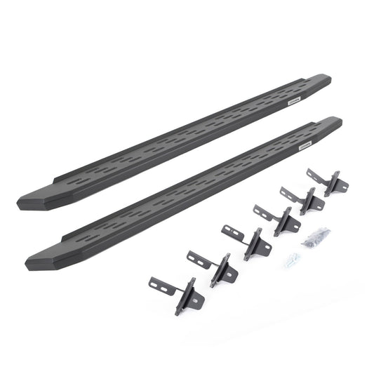 RB30 Running Boards with Mounting Bracket Kit Textured Black 2021-2024 Ford Bronco Go Rhino