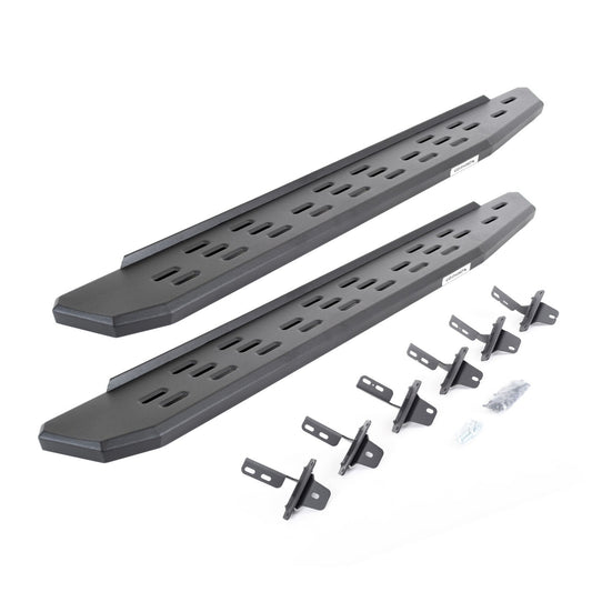 RB30 Running Boards with Mounting Bracket Kit Textured Black 2021-2025 Ford Bronco Go Rhino-1