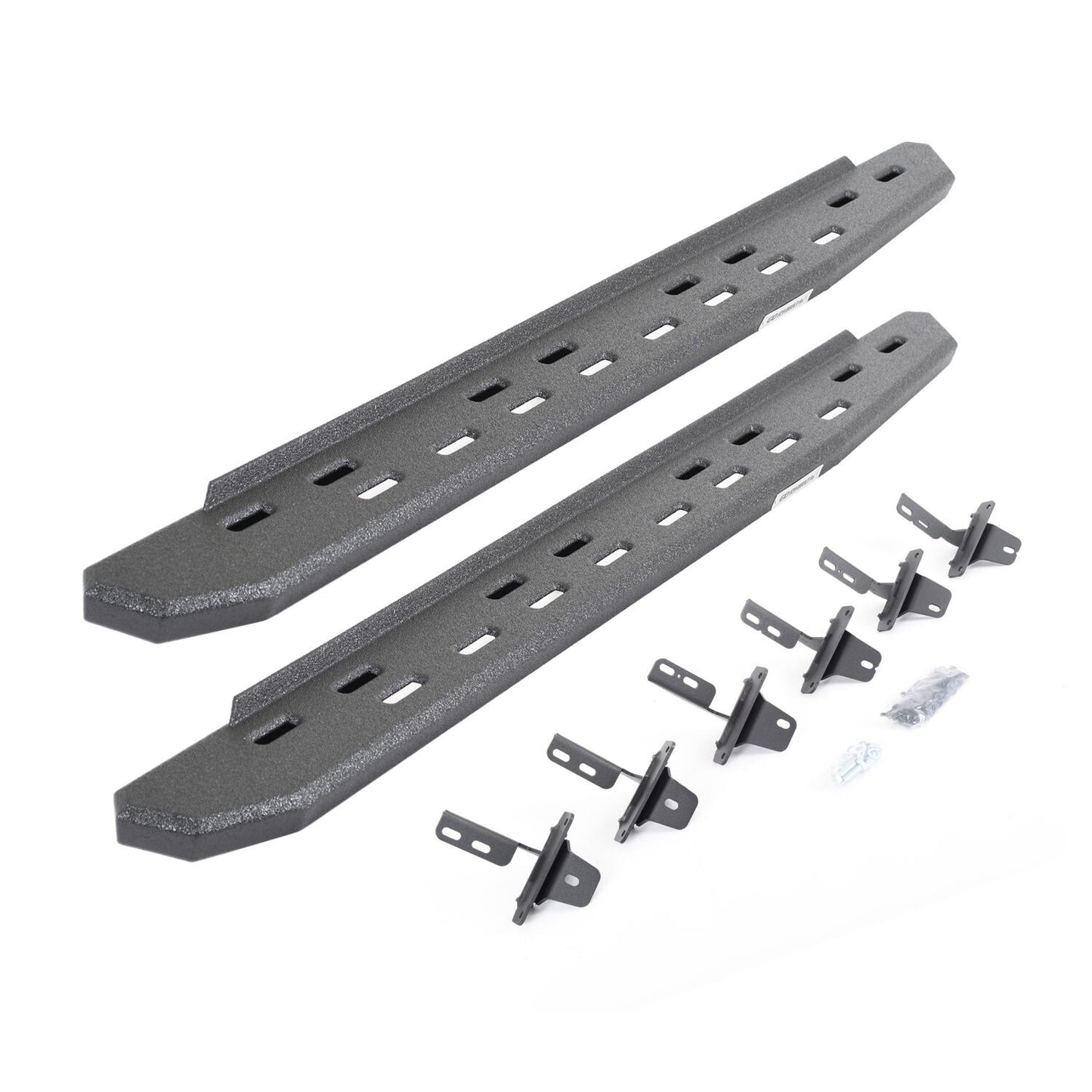 RB30 Slim Line Running Boards with Mounting Bracket Kit Protective Bedliner Coating 2021-2025 Ford Bronco Go Rhino-1