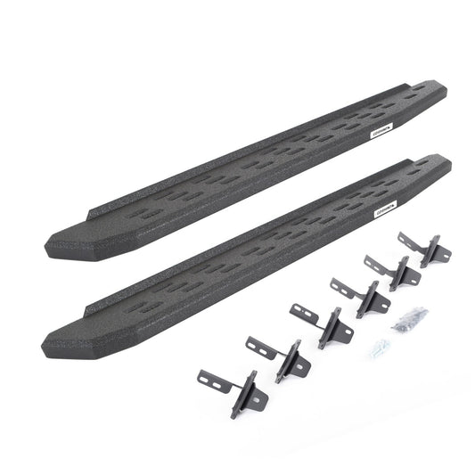 RB30 Running Boards with Mounting Bracket Kit Protective Bedliner Coating 2021-2025 Ford Bronco Go Rhino