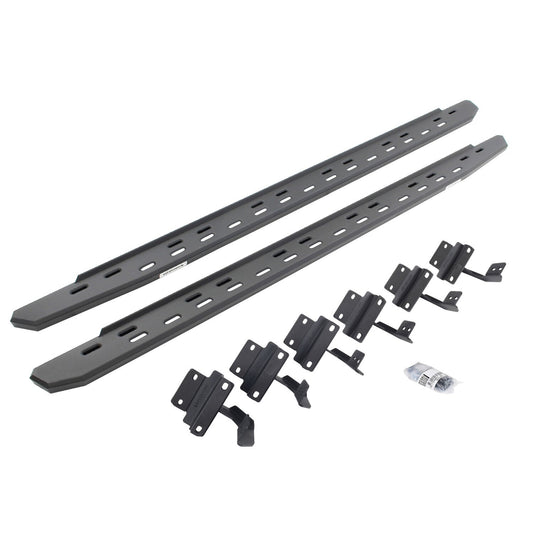 RB30 Running Boards with Mounting Bracket Kit Textured Black 2004-2014 Ford F-150 Go Rhino