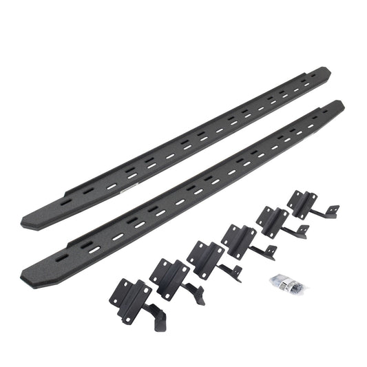 RB30 Slim Line Running Boards with Mounting Bracket Kit Protective Bedliner Coating 2004-2014 Ford F-150 Go Rhino