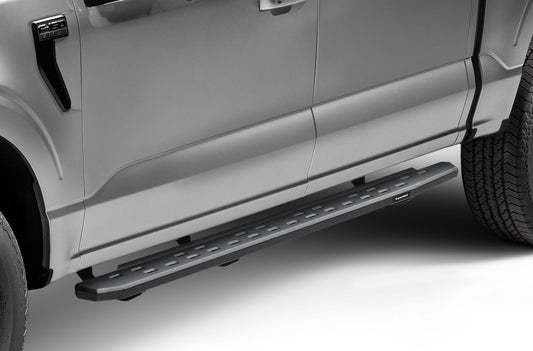 RB30 Slim Line Running Boards with Mounting Bracket Kit Textured Black 2015-2025 Ford F-150/ F-250/F-350 Go Rhino-1