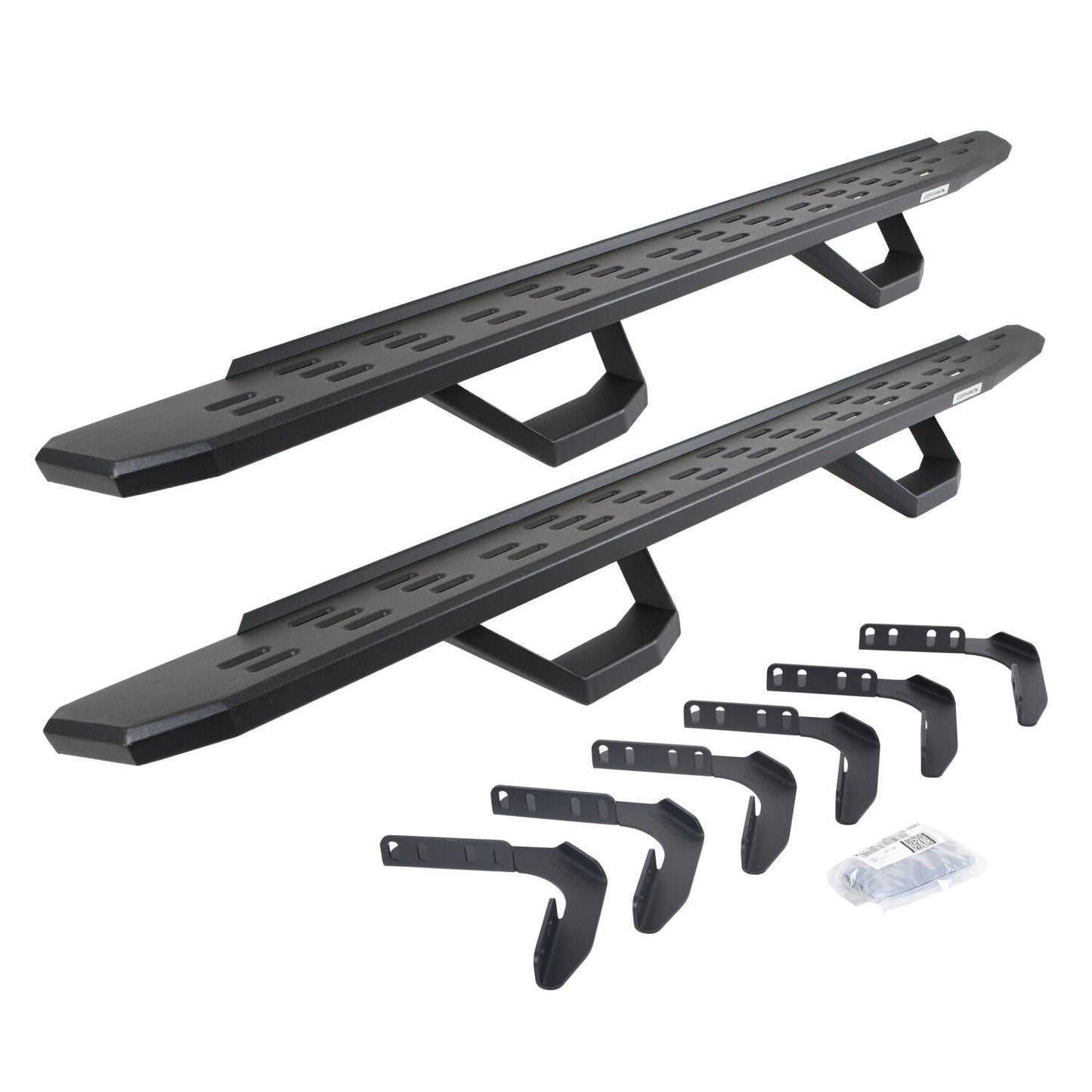 RB30 Running Boards with Mounting Brackets, 2 Pairs Drop Steps Kit Textured Black 1999-2016 Ford F-250/F-350 Go Rhino