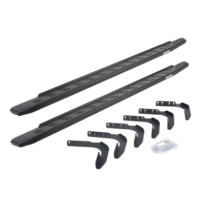 RB30 Running Boards with Mounting Bracket Kit Textured Black 1999-2016 Ford F-250/F-350 Extended Cab Go Rhino