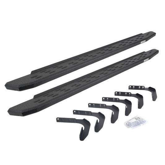 RB30 Running Boards with Mounting Bracket Kit Protective Bedliner Coating 1999-2016 Ford F-250/F-350 Extended Cab Go Rhino