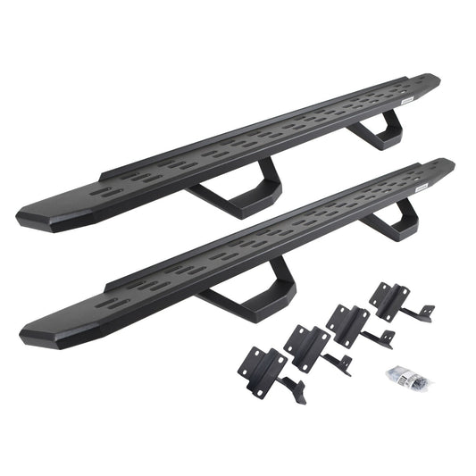 RB30 Running Boards with Mounting Brackets & 2 Pairs of Drops Steps Kit Textured Black 2015-2026 Ford F-150/ F-250/F-350 Go Rhino