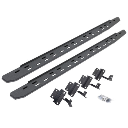 RB30 Slim Line Running Boards with Mounting Bracket Kit Protective Bedliner Coating 2015-2026 Ford F-150/ F-250/F-350 Go Rhino