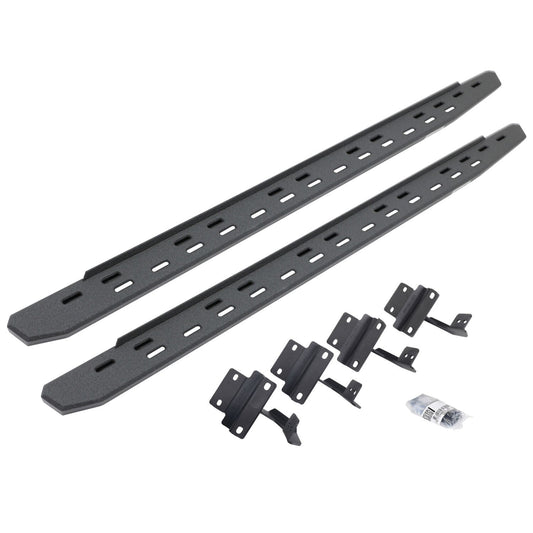 RB30 Slim Line Running Boards with Mounting Bracket Kit Protective Bedliner Coating 2015-2026 Ford F-150/ F-250/F-350 Go Rhino