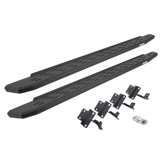 RB30 Running Boards with Mounting Bracket Kit Protective Bedliner Coating 2015-2026 Ford F-150/ F-250/F-350 Go Rhino
