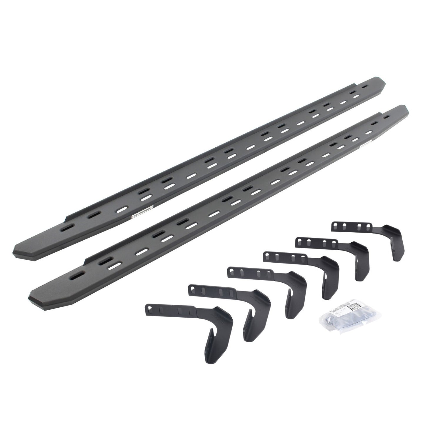 RB30 Slim Line Running Boards with Mounting Bracket Kit Textured Black 1999-2016 Ford F-250/F-350 Go Rhino