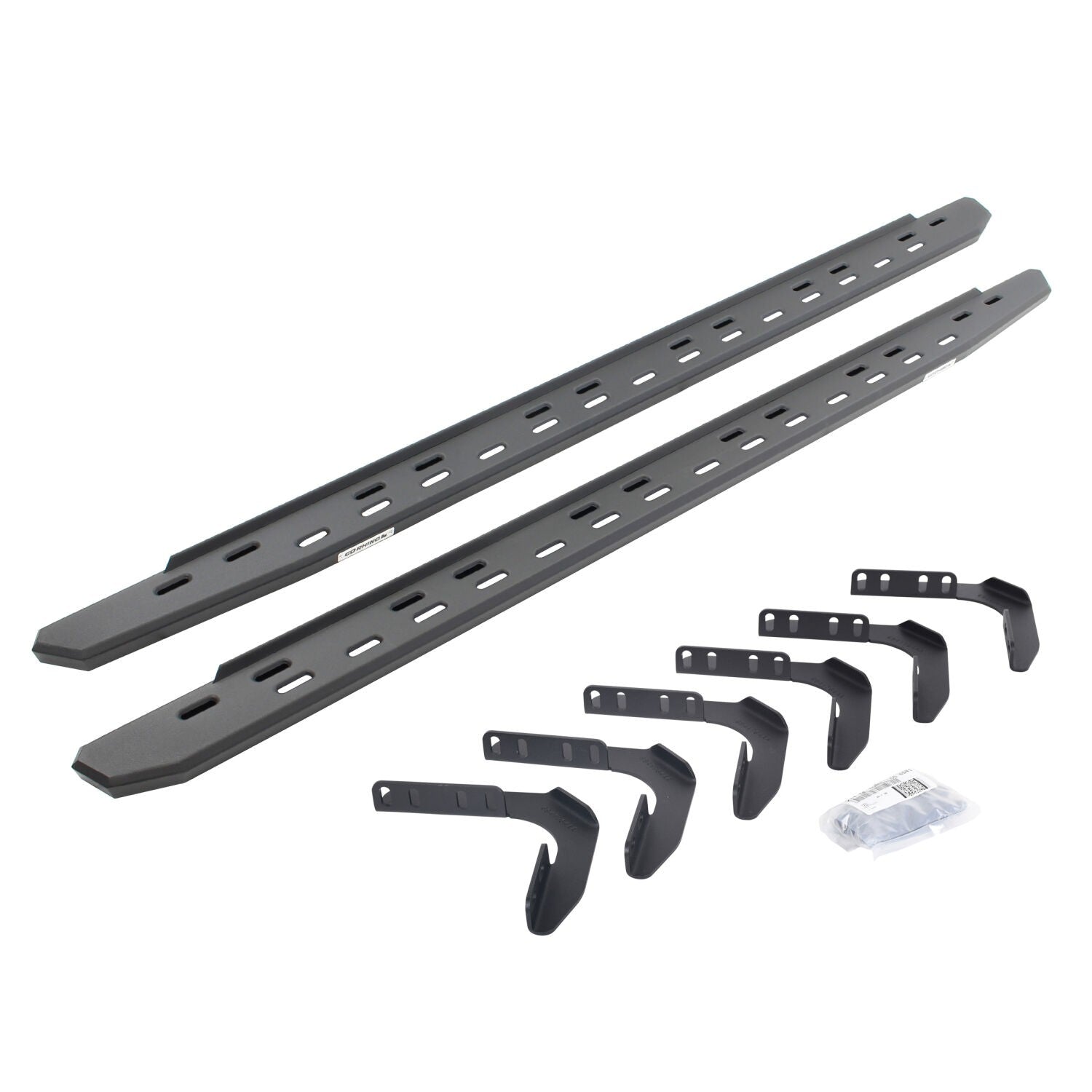 RB30 Slim Line Running Boards with Mounting Bracket Kit Textured Black 1999-2016 Ford F-250/F-350 Go Rhino