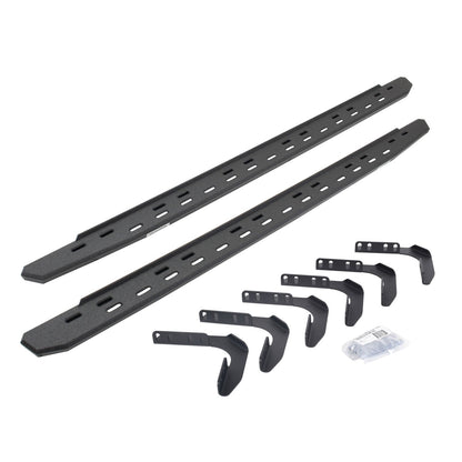 RB30 Slim Line Running Boards with Mounting Bracket Kit Protective Bedliner Coating 1999-2016 Ford F-250/F-350 Go Rhino