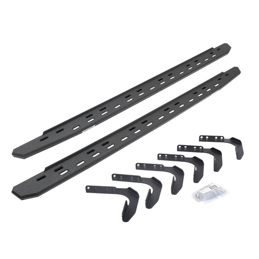 RB30 Slim Line Running Boards with Mounting Bracket Kit Protective Bedliner Coating 1999-2016 Ford F-250/F-350 Go Rhino