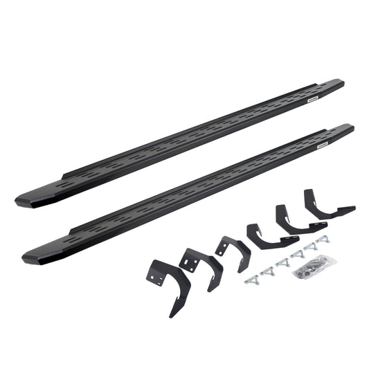 RB30 Running Boards with Mounting Bracket Kit Textured Black 2015-2018 Ram 1500 Go Rhino