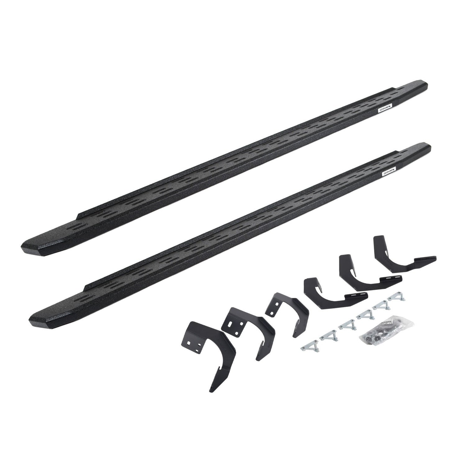 RB30 Running Boards with Mounting Bracket Kit Protective Bedliner Coating 2015-2018 Ram 1500 Go Rhino-3