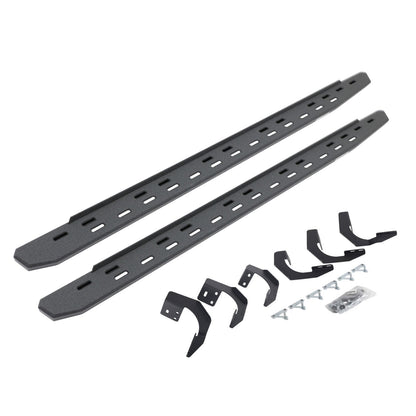 RB30 Slim Line Running Boards with Mounting Bracket Kit Protective Bedliner Coating 2015-2018 Ram 1500 Go Rhino