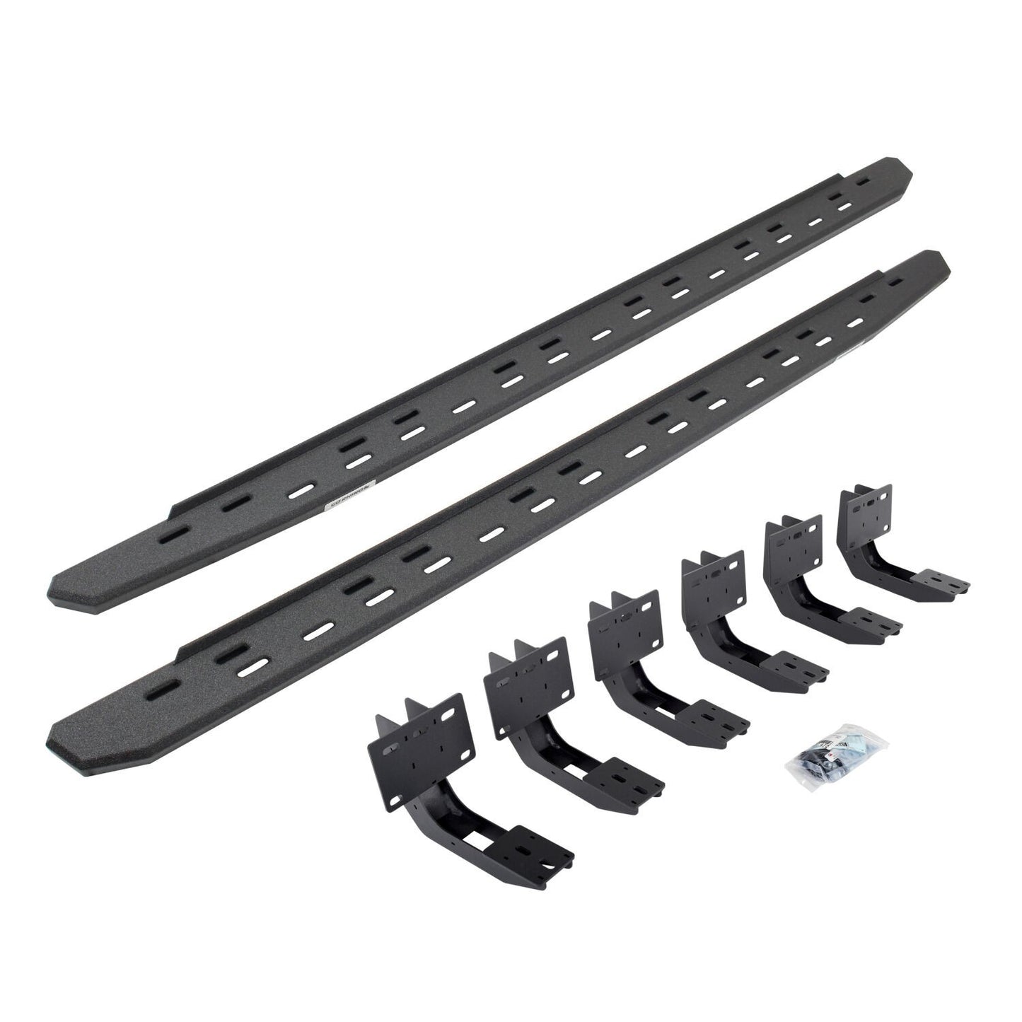 RB30 Slim Line Running Boards with Mounting Bracket Kit Protective Bedliner Coating 2019-2025 Ram 1500 Go Rhino
