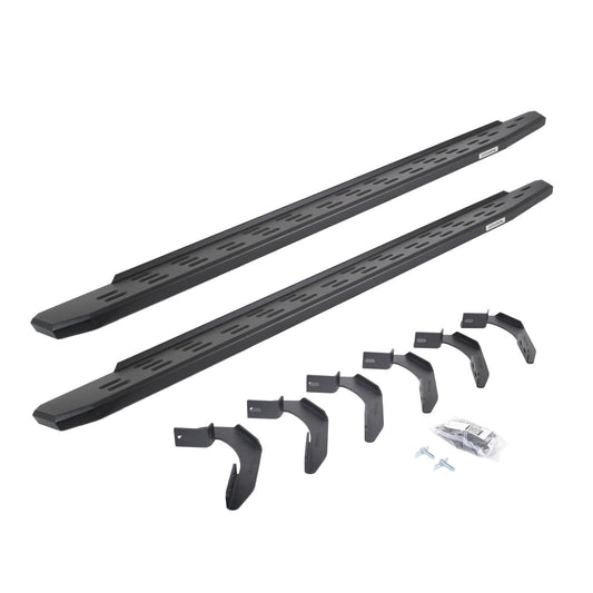 RB30 Running Boards with Mounting Bracket Kit Textured Black 2005-2026 Nissan Frontier Go Rhino