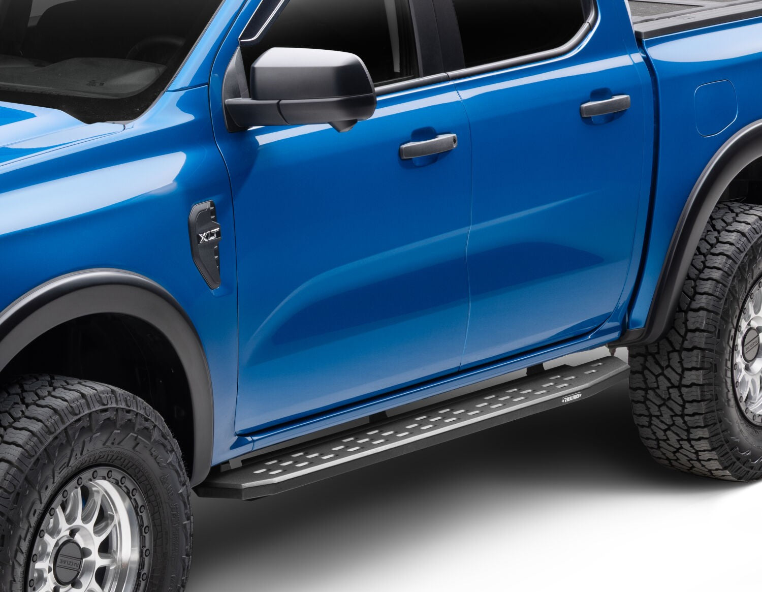 RB30 Running Boards with Mounting Bracket Kit Textured Black 2019-2026 Ford Ranger Go Rhino-4