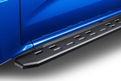 RB30 Slim Line Running Boards with Mounting Bracket Kit Textured Black 2019-2026 Ford Ranger Go Rhino-2
