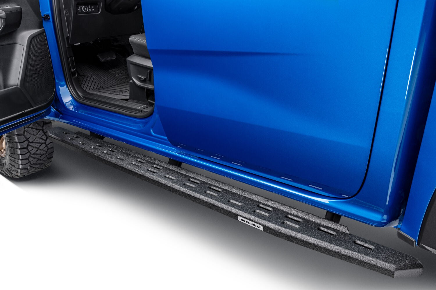 RB30 Slim Line Running Boards with Mounting Bracket Kit Protective Bedliner Coating 2019-2026 Ford Ranger Go Rhino-6