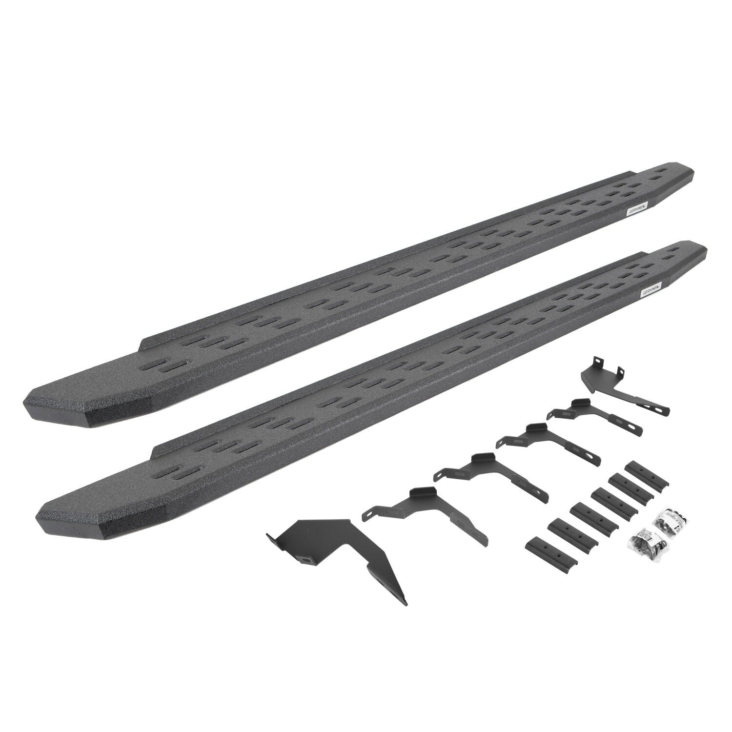 RB30 Running Boards with Mounting Bracket Kit Protective Bedliner Coating 2019-2026 Ford Ranger Go Rhino-7