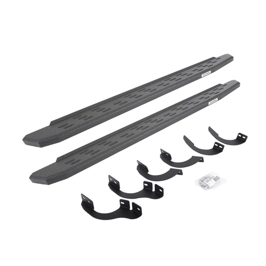 RB30 Running Boards with Mounting Bracket Kit Protective Bedliner Coating 2014-2024 Toyota 4Runner Go Rhino