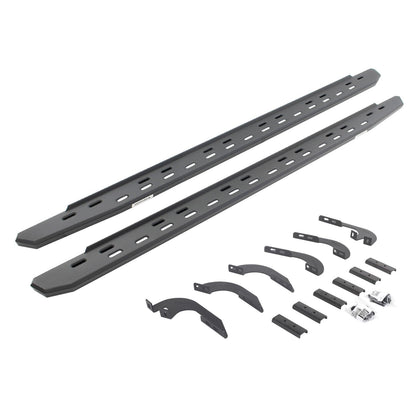 RB30 Slim Line Running Boards W/Bracket Kit Text Black 2025-2026 Toyota 4Runner Go Rhino