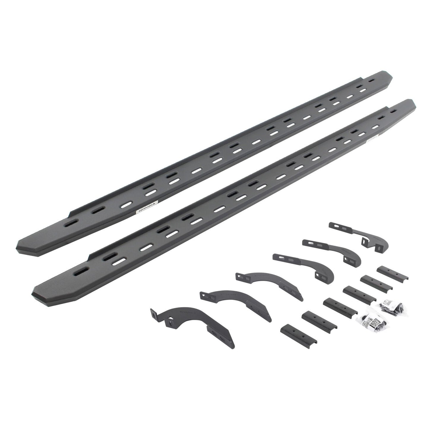 RB30 Slim Line Running Boards W/Bracket Kit Text Black 2024-2026 Toyota Tacoma Go Rhino