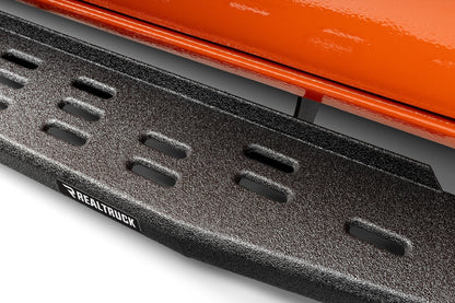 RB30 Running Boards W/Mounting Bracket Kit Black 2024-2026 Toyota Tacoma Extended Cab Go Rhino-1