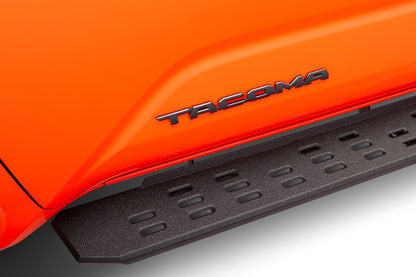 RB30 Running Boards W/Mounting Bracket Kit Black 2024-2026 Toyota Tacoma Extended Cab Go Rhino-2