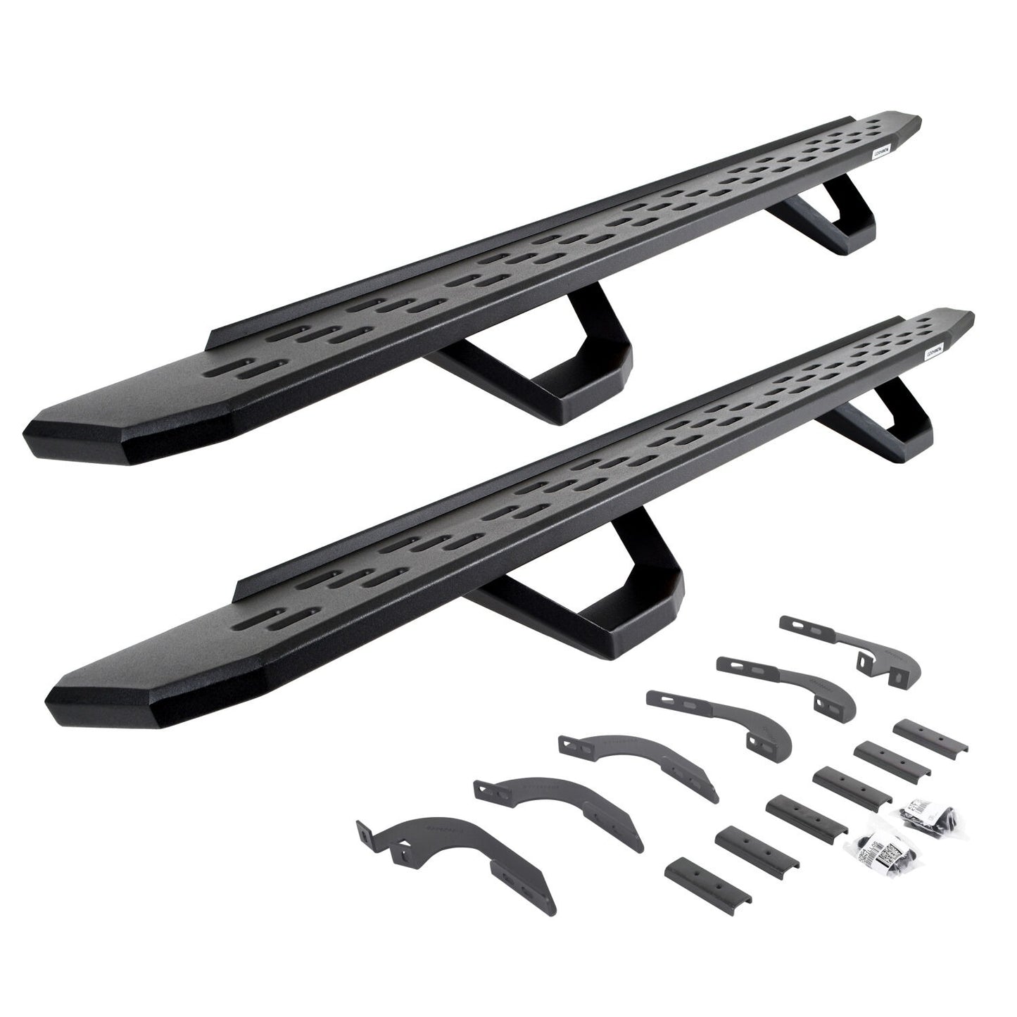 RB30 Running Boards W/Brackets, 2 Pairs DropSteps Kit Textured Black 2024-2025 Toyota Tacoma Go Rhino