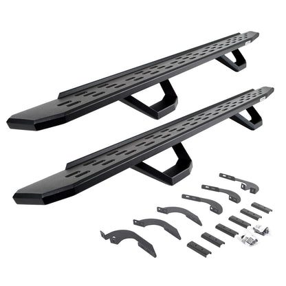 RB30 Running Boards W/Brackets, 2 Pairs DropSteps Kit Textured Black 2024-2025 Toyota Tacoma Go Rhino
