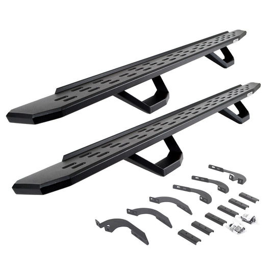 RB30 Running Boards W/Brackets, 2 Pairs DropSteps Kit Textured Black 2024-2025 Toyota Tacoma Go Rhino