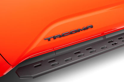 RB30 Slim Line Running Boards W/Bracket Kit Text Black 2024-2025 Toyota Tacoma Go Rhino-2