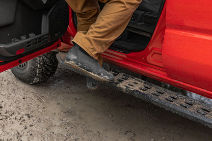 RB30 Slim Line Running Boards W/Bracket Kit Bedliner 2024-2025 Toyota Tacoma Go Rhino-5