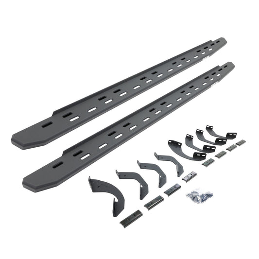 RB30 Slim Line Running Boards with Mounting Bracket Kit Textured Black 2022-2026 Toyota Tundra Go Rhino