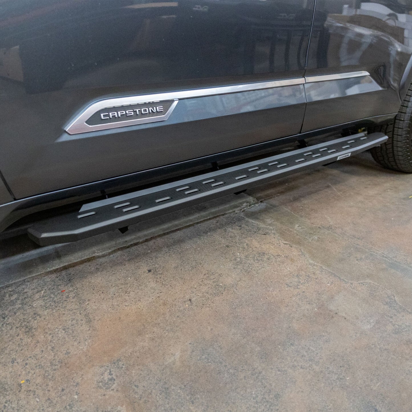 RB30 Slim Line Running Boards with Bracket Kit Textured Black 2023-2026 Toyota Sequoia Go Rhino-2