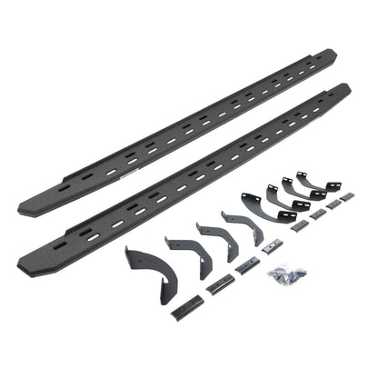 RB30 Slim Line Running Boards with Brackets Kit Textured Black 2023-2026 Toyota Sequoia Go Rhino