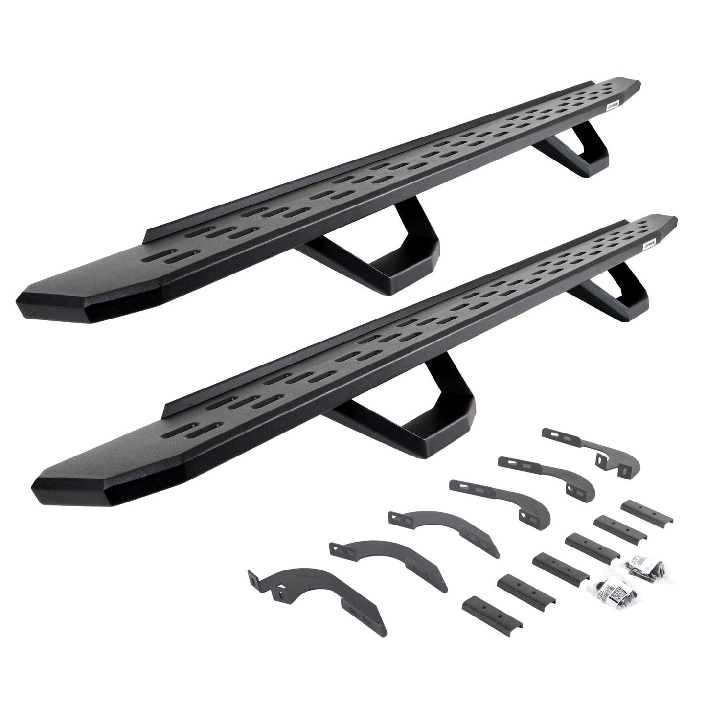 RB30 Running Boards W/Bracket 2 Pairs DropSteps Kit Textured Black For 2024-2026 Lexus GX550 2024-2026 Toyota Land Cruiser Go Rhino