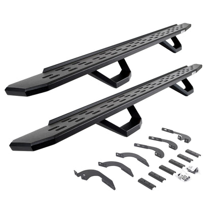 RB30 Running Boards W/Bracket 2 Pairs DropSteps Kit Textured Black For 2024-2026 Lexus GX550 2024-2026 Toyota Land Cruiser Go Rhino